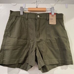 Levi's Olive Utility Shorts